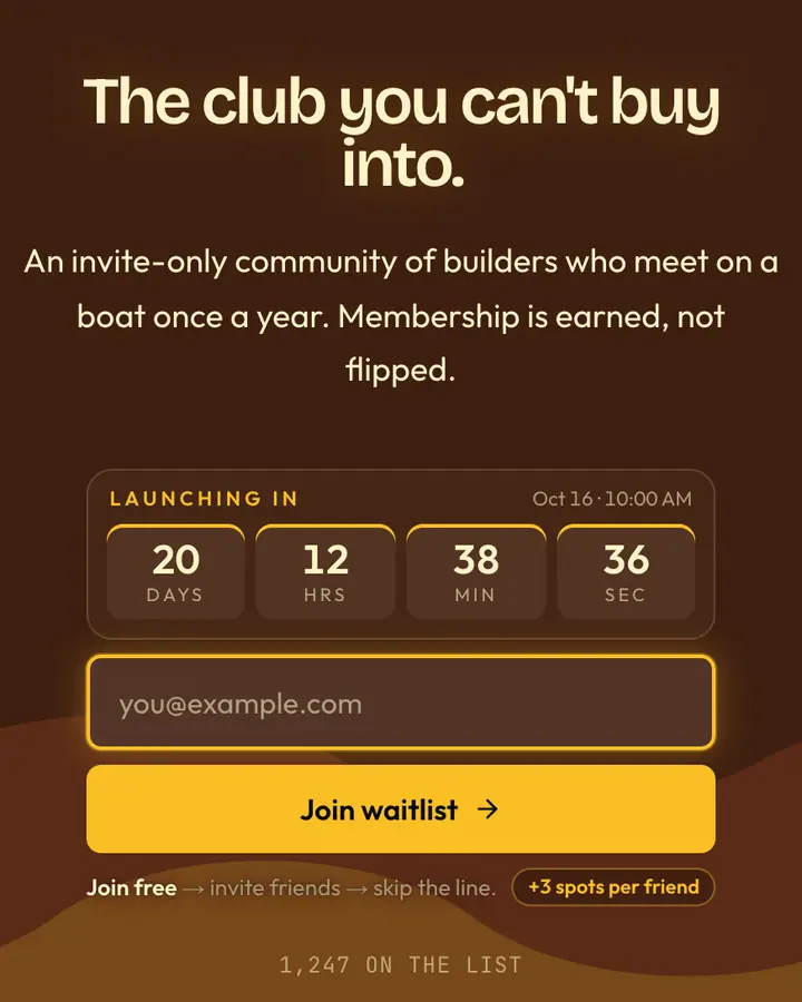 Jungle PFP — Crypto & Web3 waitlist page template, brown background
