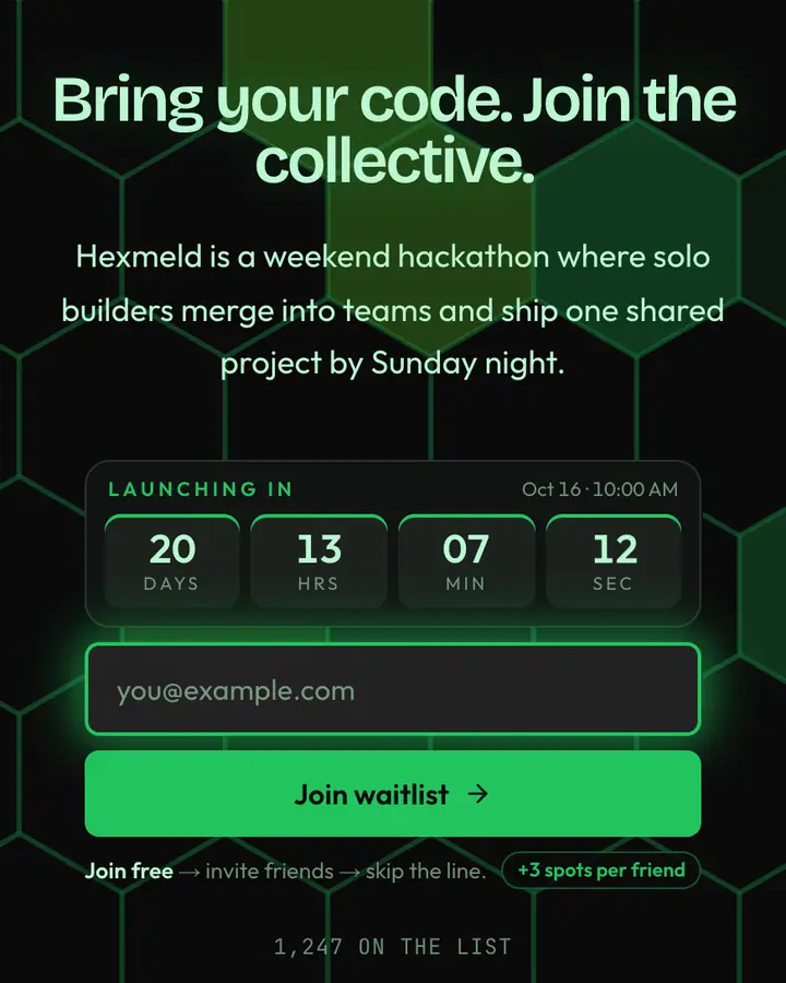 Assimilation — Cyberpunk & Sci-Fi waitlist page template, near-black background