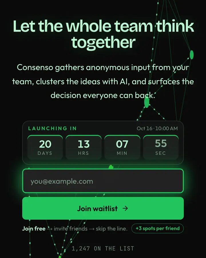 Hive Cube — Cyberpunk & Sci-Fi waitlist page template, near-black background