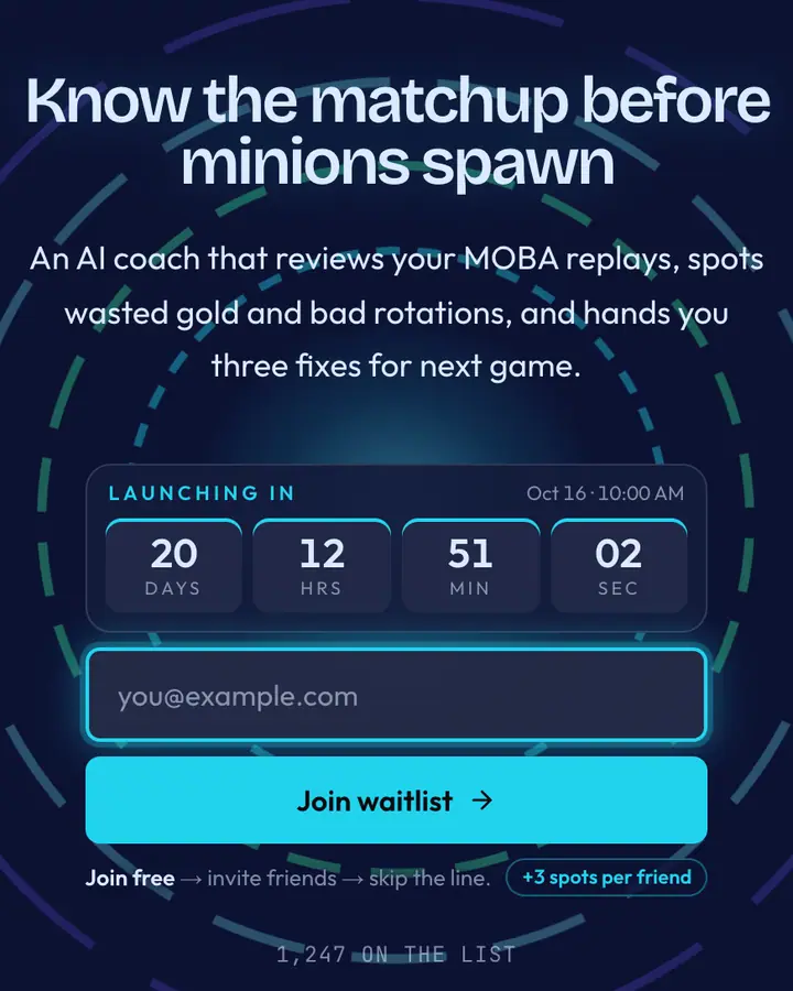 Arena Blue — Retro & Pixel Art waitlist page template, deep blue background