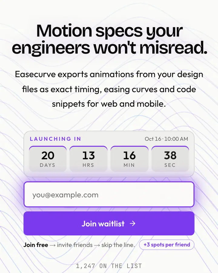 Glide Grid — Tech & SaaS waitlist page template, white background