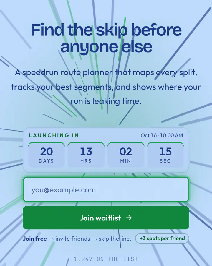 Green Pipe — Retro & Pixel Art waitlist page template, pale sky blue background