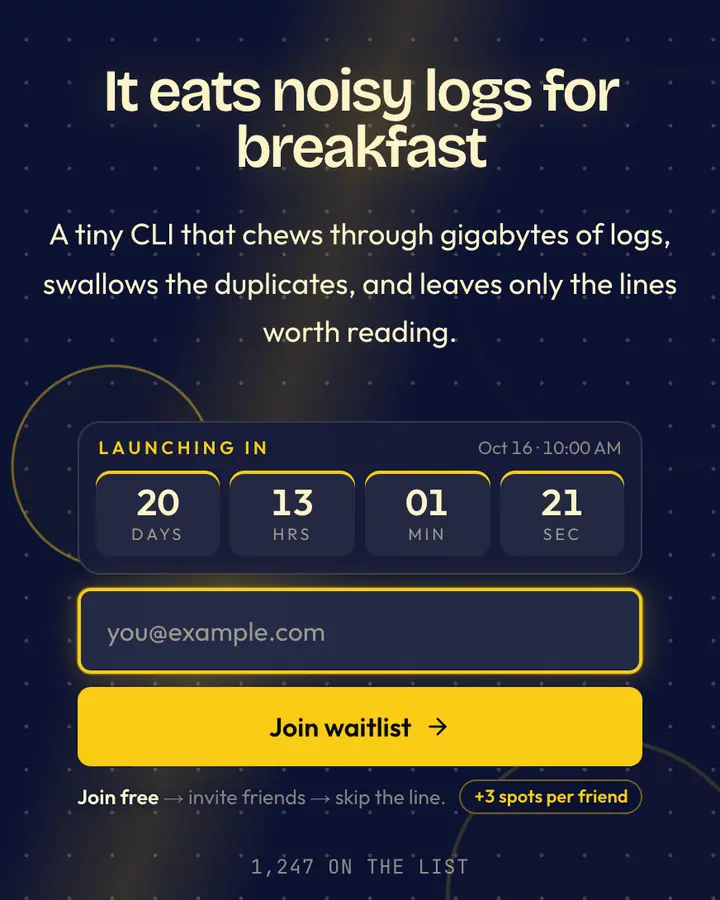 Maze Chomper — Retro & Pixel Art waitlist page template, deep blue background