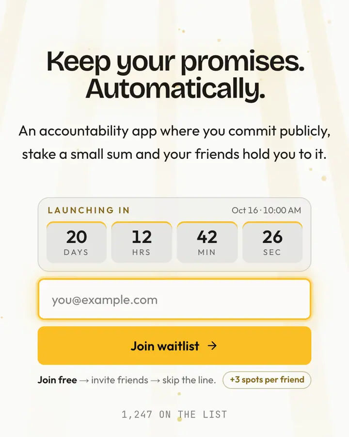 Paladin Oath — Fantasy waitlist page template, white background