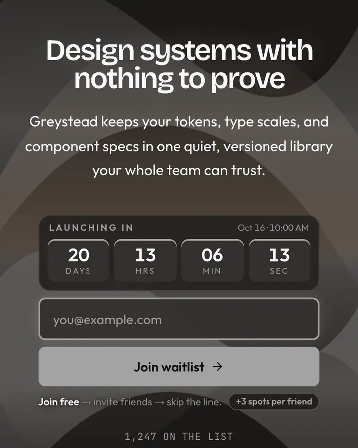 Platinum Silk — Luxury waitlist page template, charcoal background