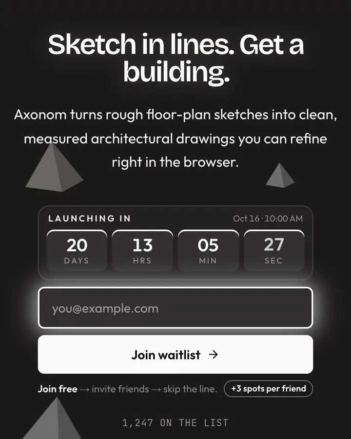 Milan Minimal — Luxury waitlist page template, charcoal background