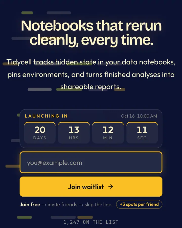 Python Indigo — Tech & SaaS waitlist page template, deep blue background