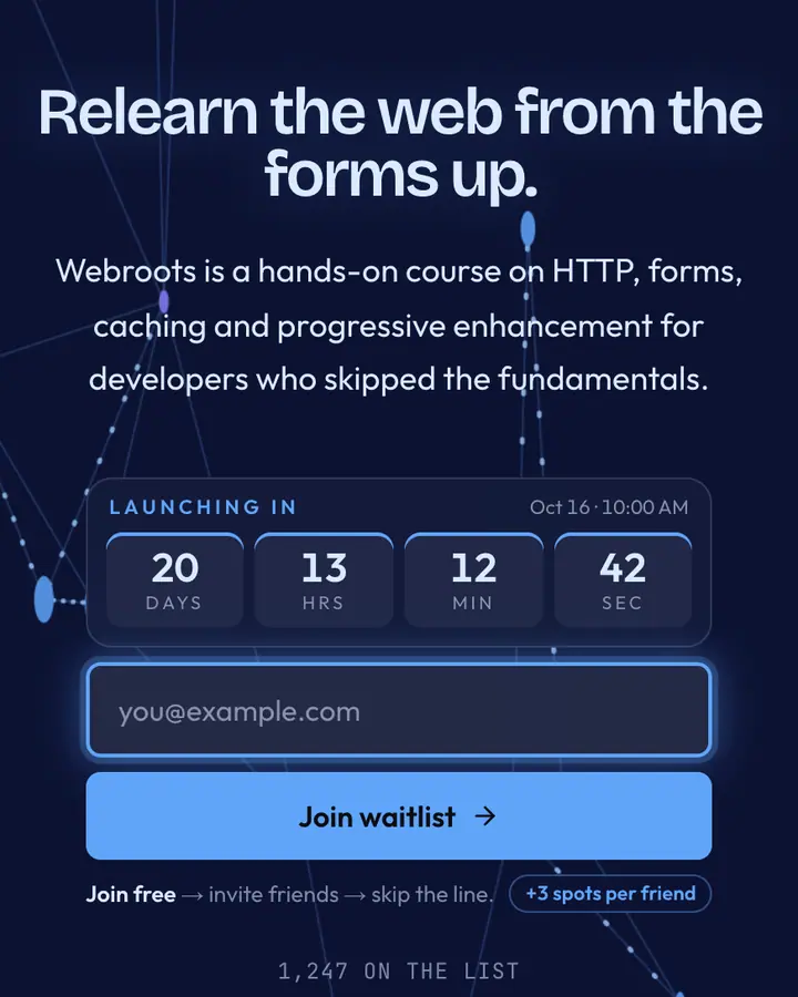 Loader Blue — Tech & SaaS waitlist page template, deep blue background
