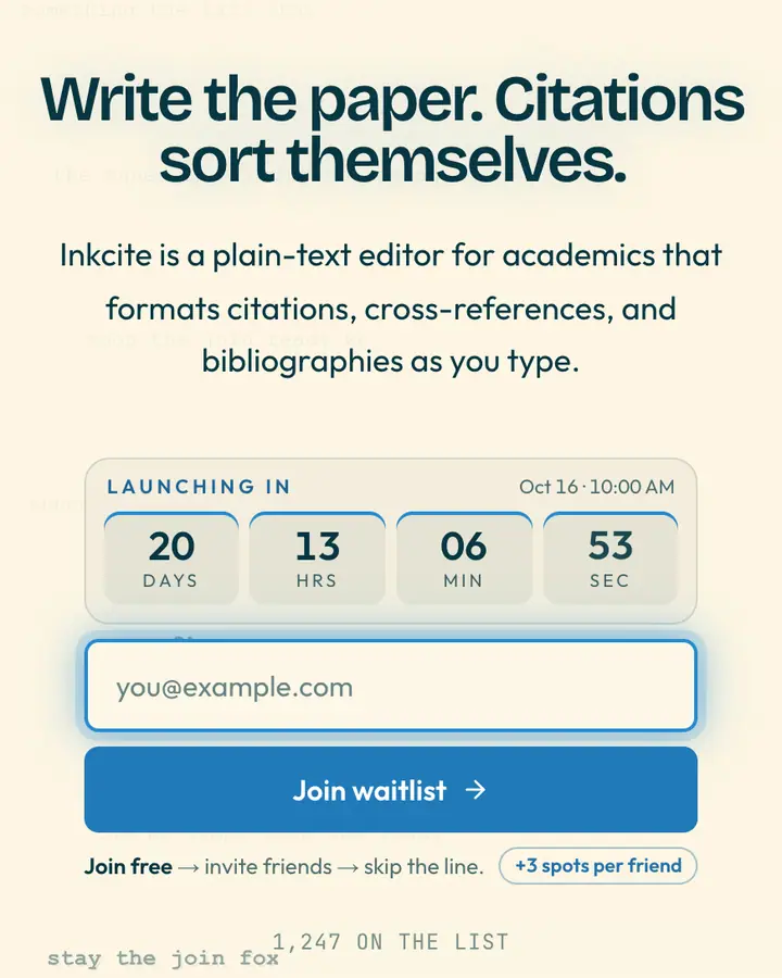 Solarized Light — Terminal & Developer waitlist page template, cream background