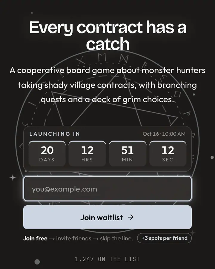 Silver Blade — Retro & Pixel Art waitlist page template, charcoal background